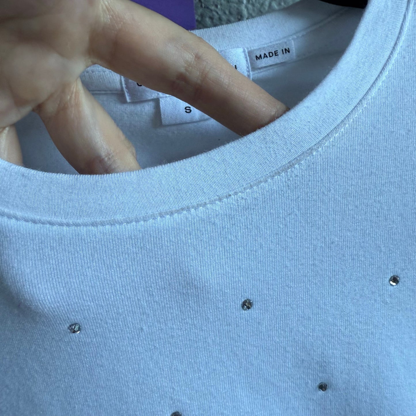 Good American Rhinestone Tee - Small