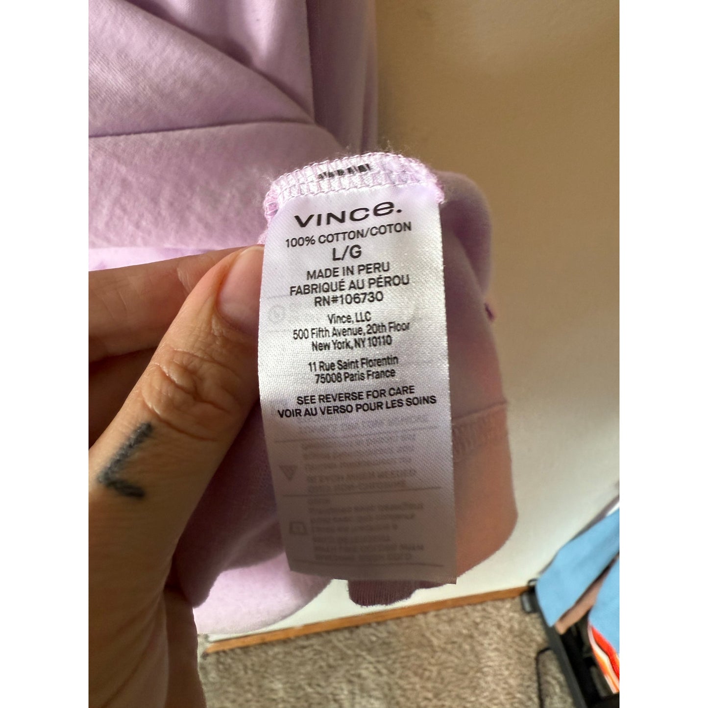 Lavender VINCE Lightweight Hoodie - Large