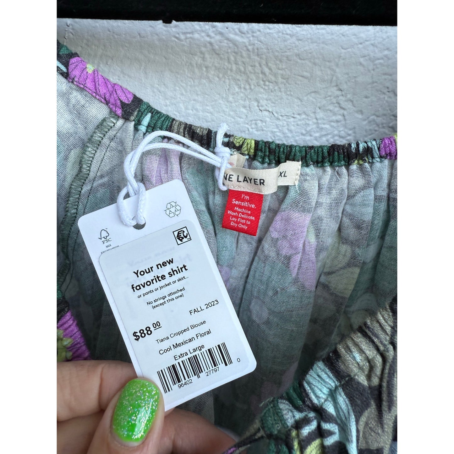 Marine Layer Floral Top Size XL