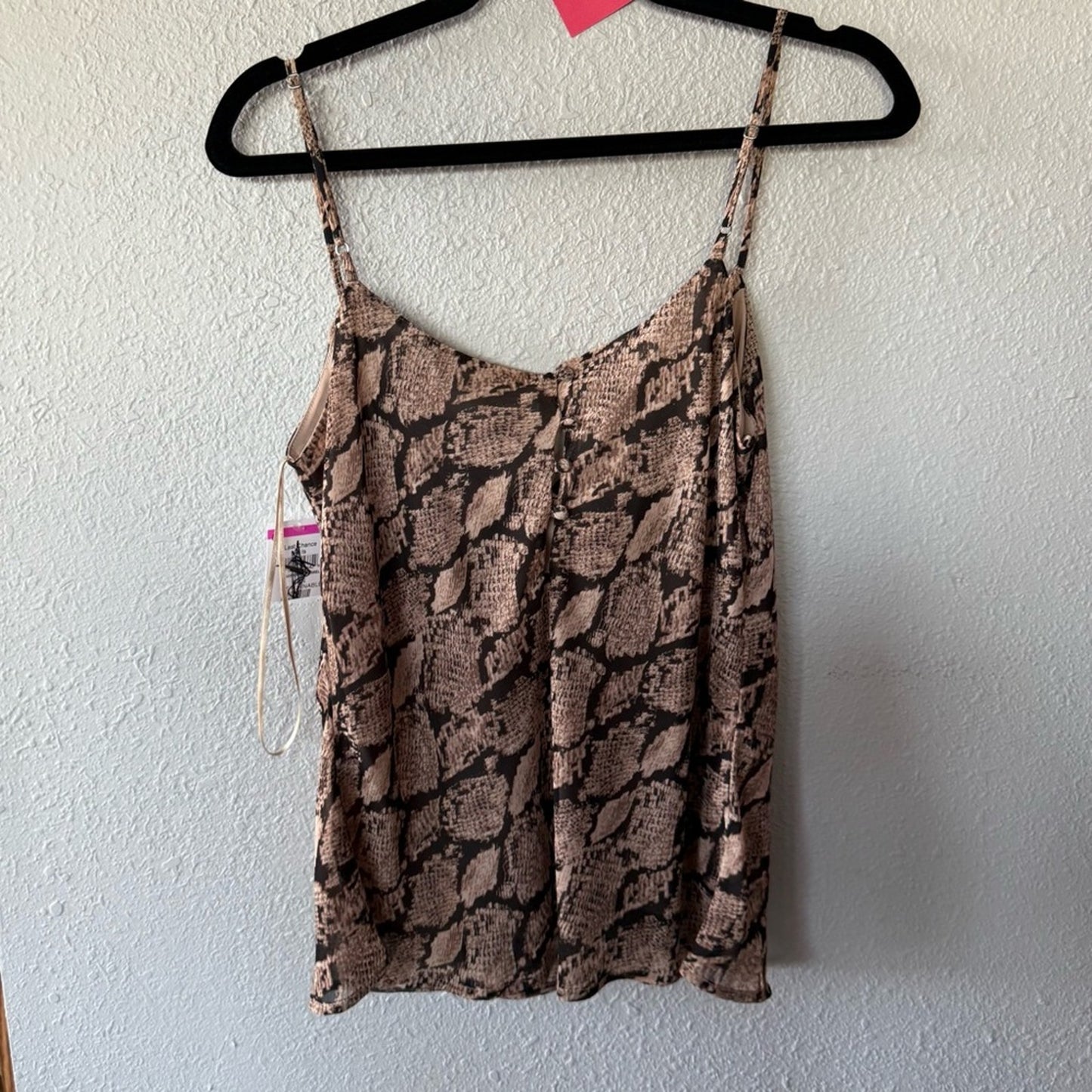 ASTR Snake Print Cowl Neck Top - Size XL