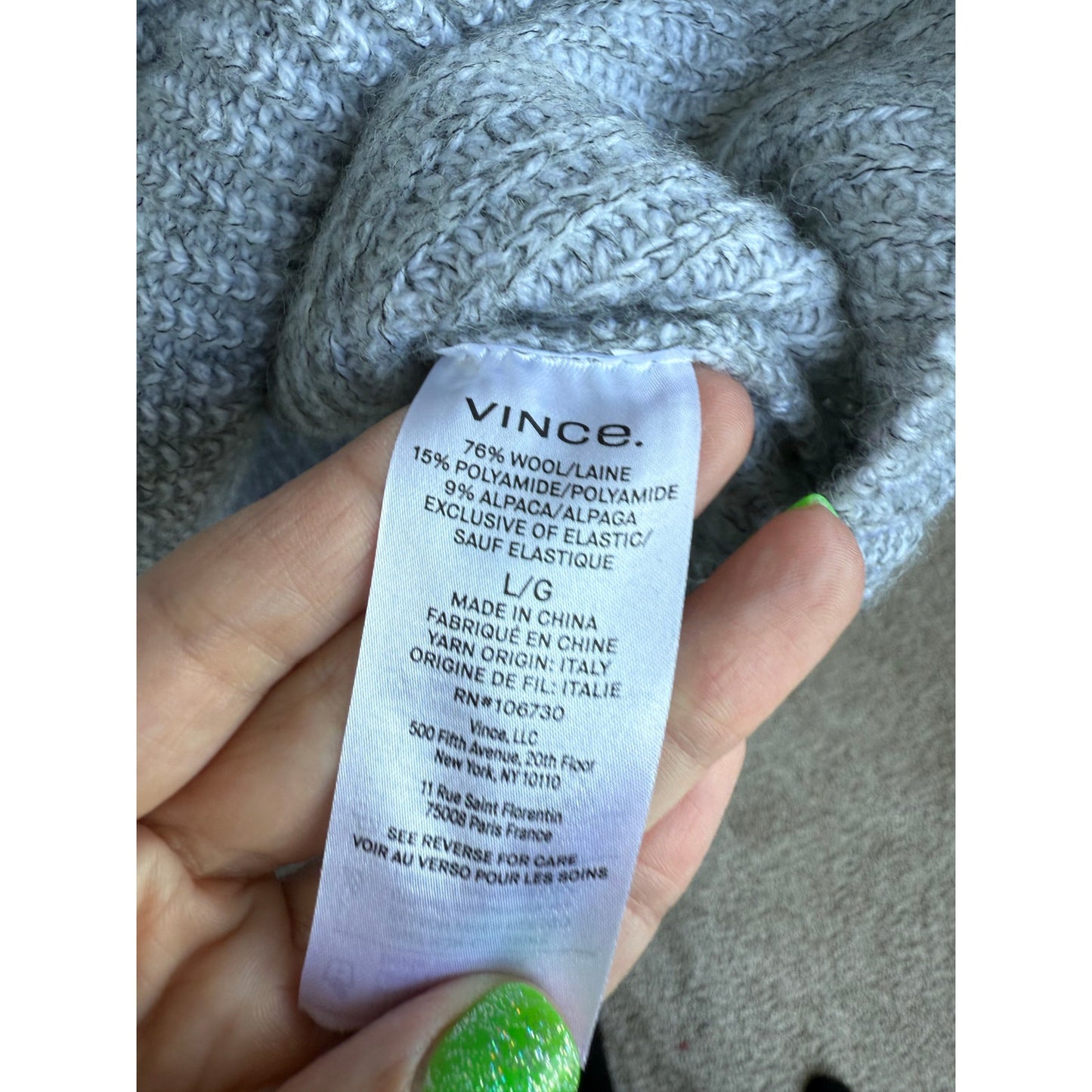 Vince Sweater - Gray - Large