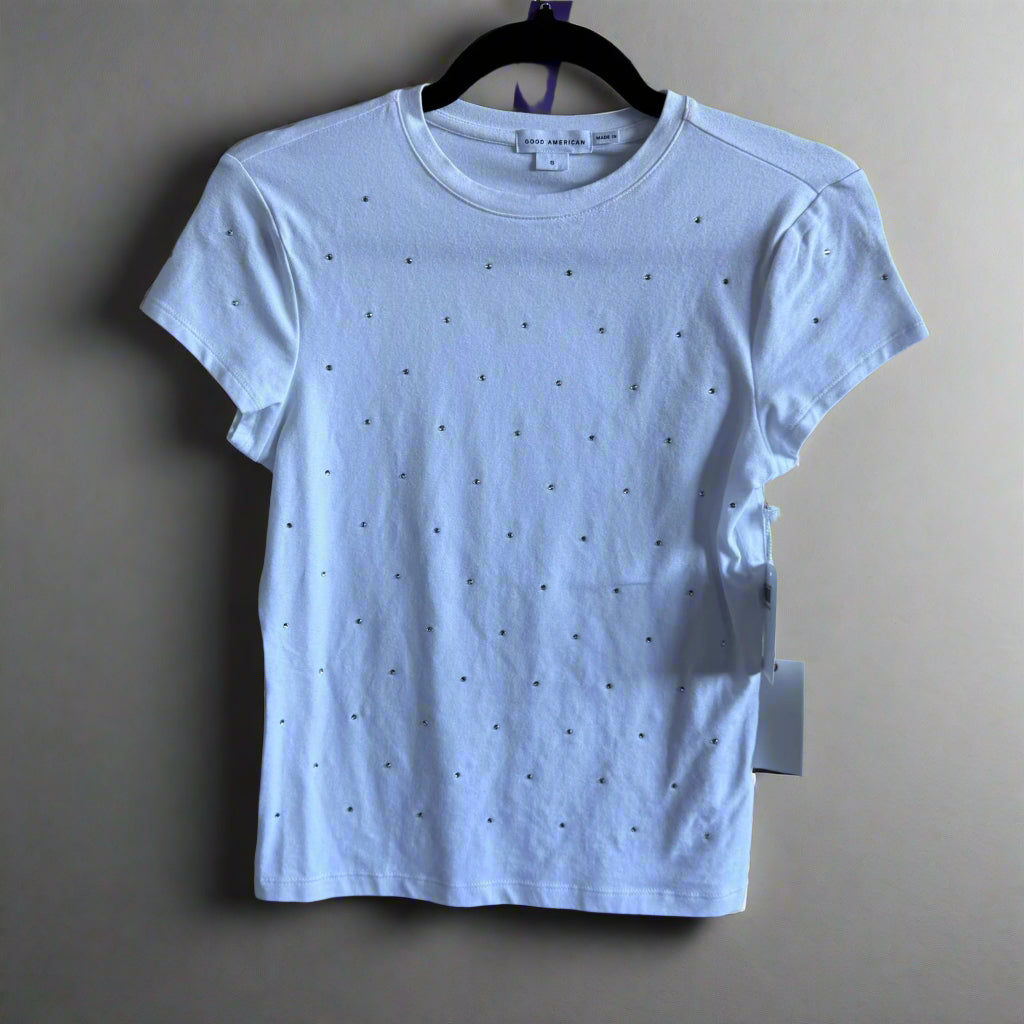Good American Rhinestone Tee - Small