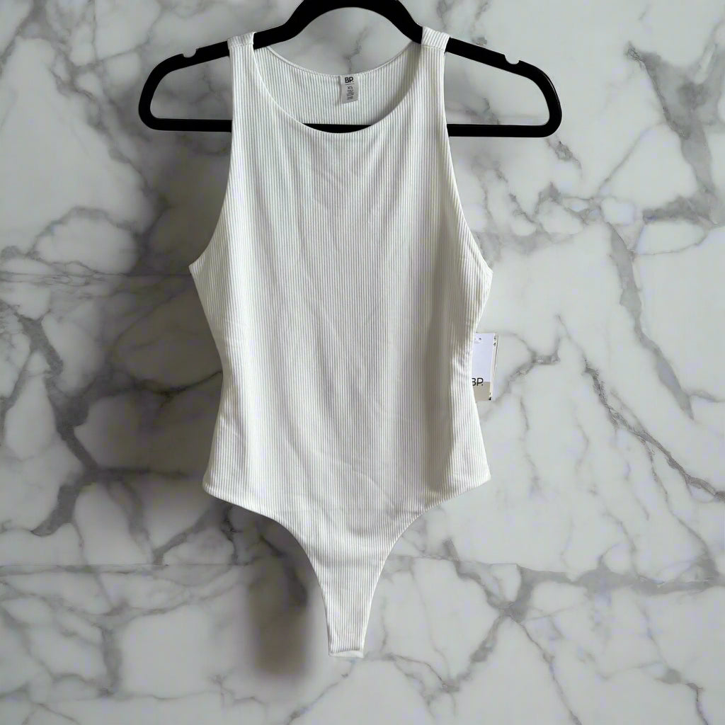BP thong Bodysuit in White - Size XS