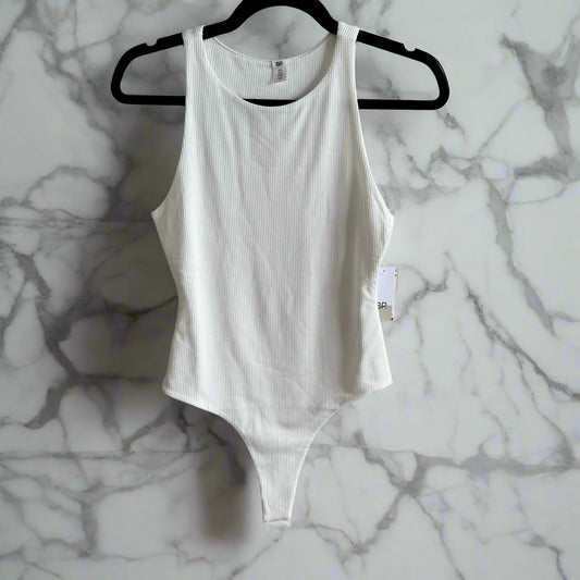 BP thong Bodysuit in White - Size XS