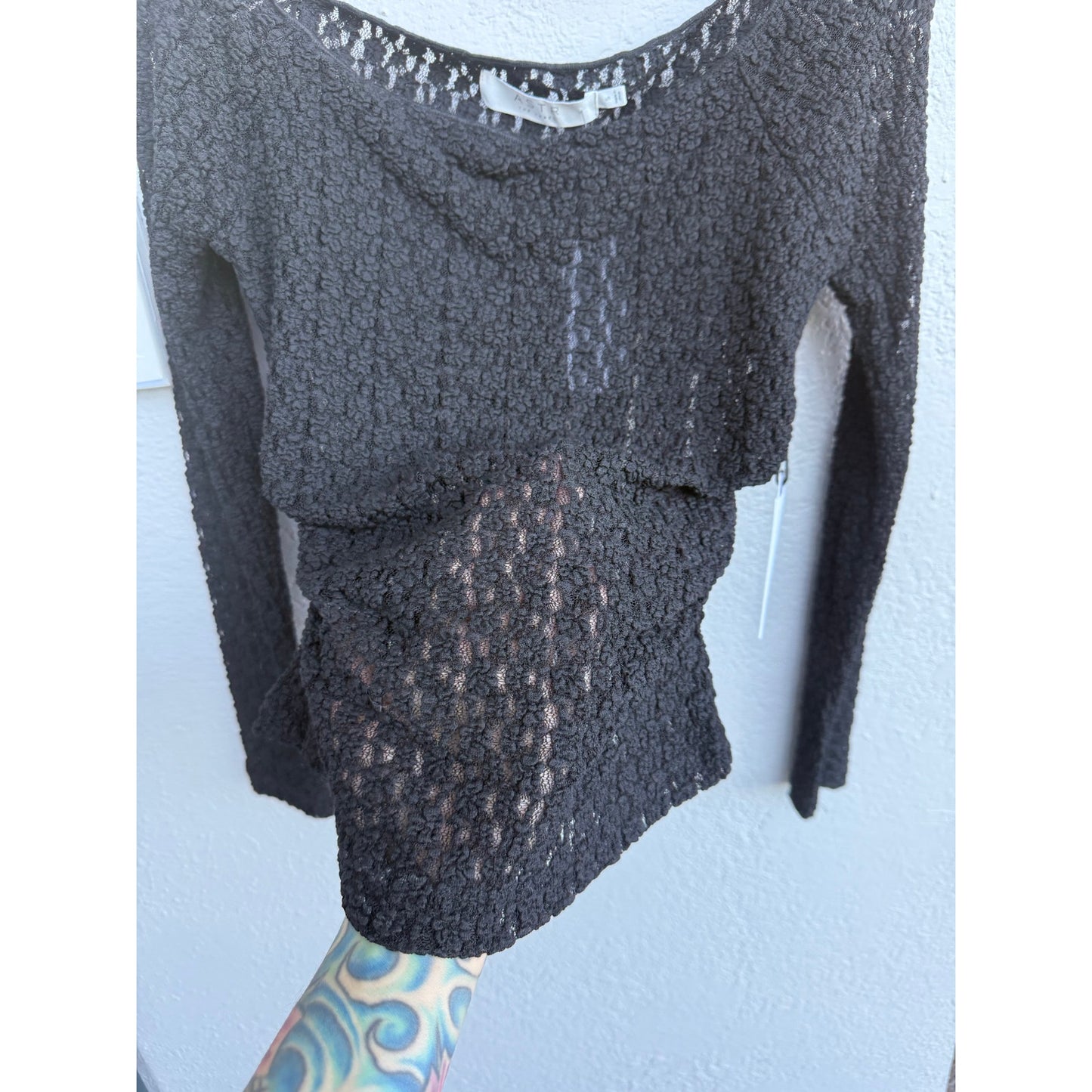 ASTR Boat Neck Lace Top - Small