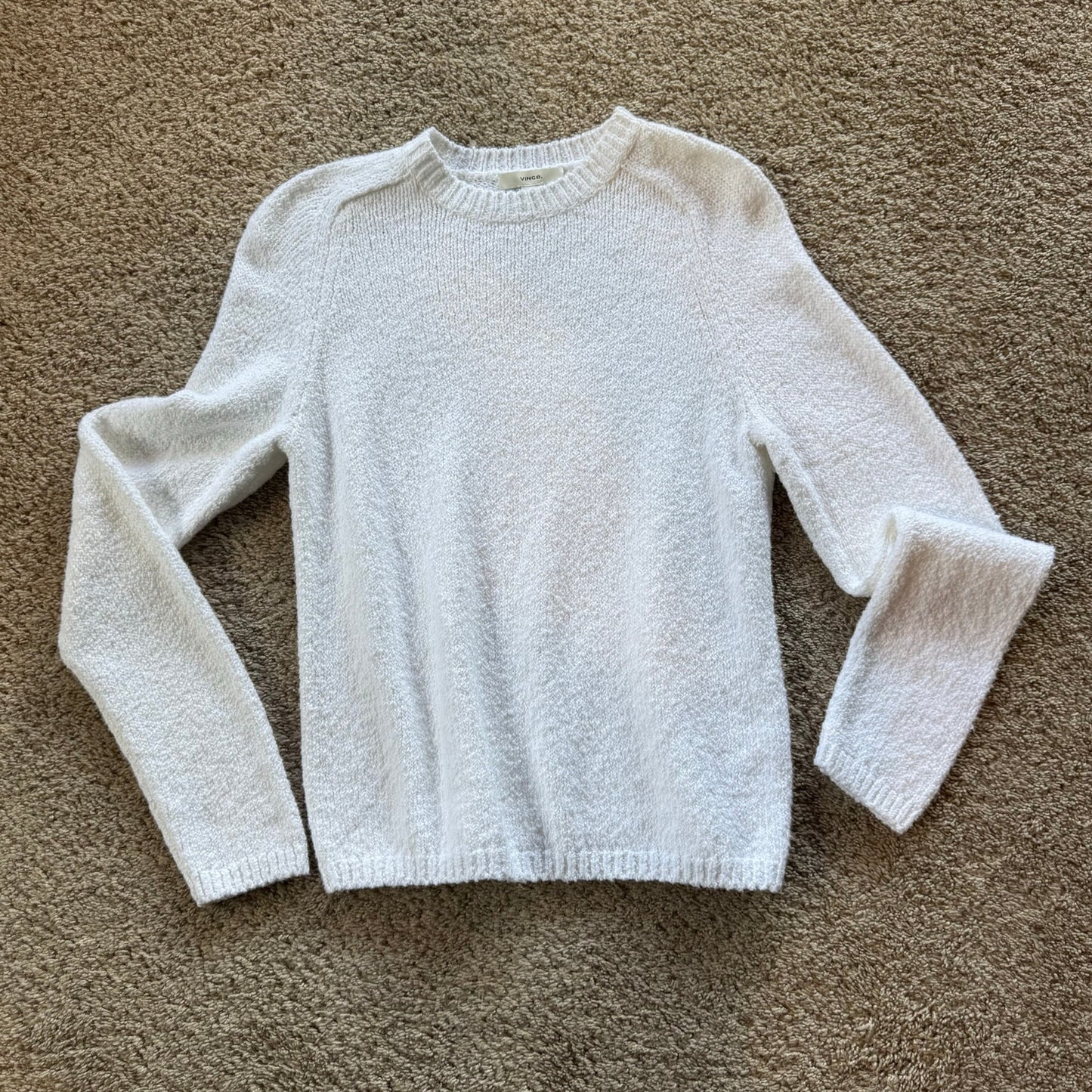Vince Crew Sweater in White - Small
