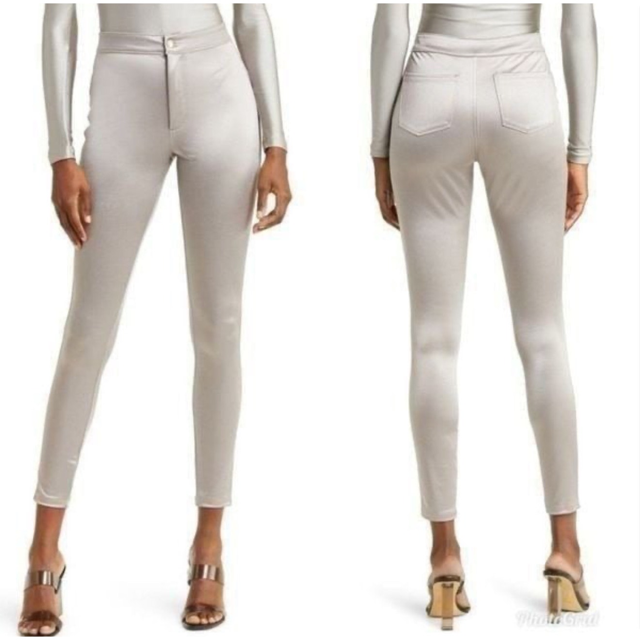SKIMS Skims Disco Pant Silver -size medium