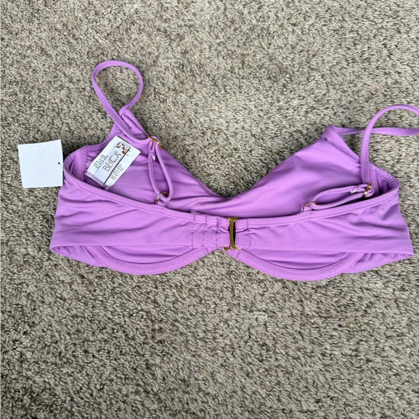 Lavender Women's Bikini Top by Becca - Size Medium