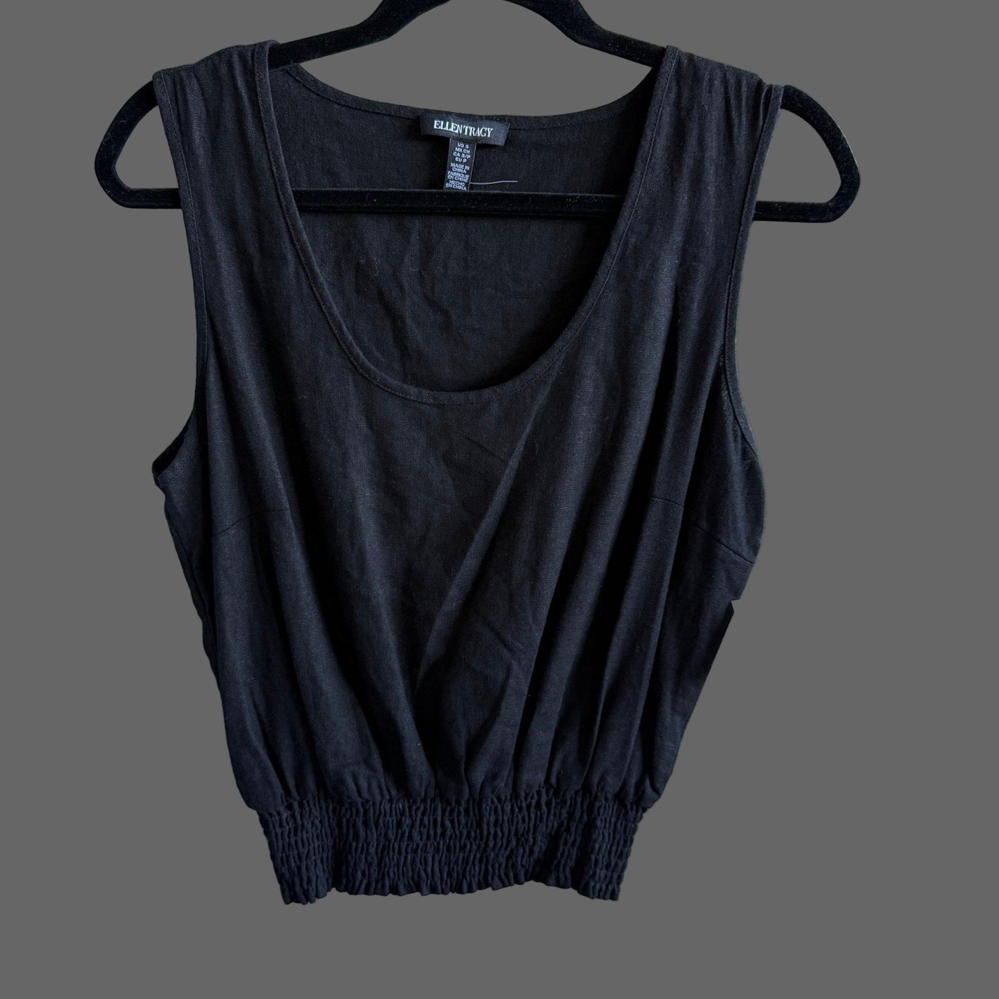 Ellen Tracy Linen Blend Top - Small