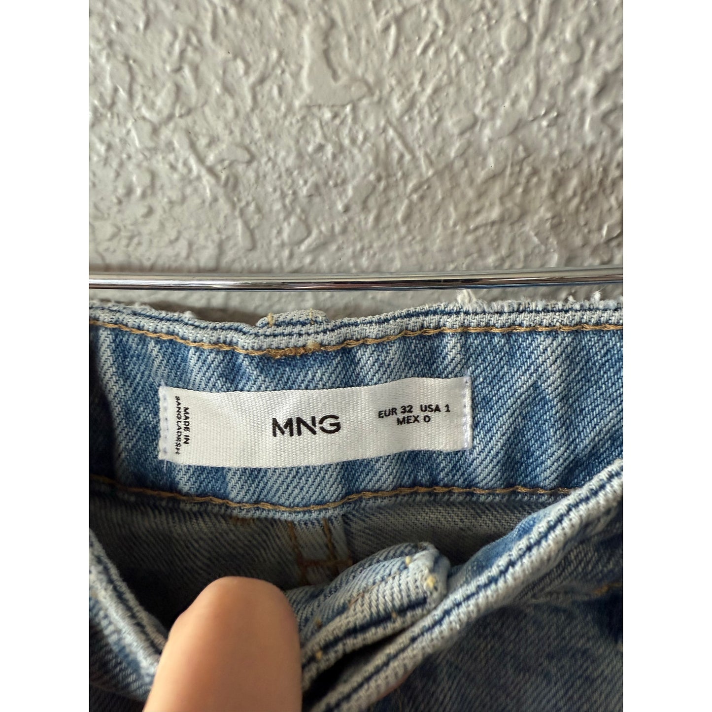 MNG mixed denim straight leg jeans size 1