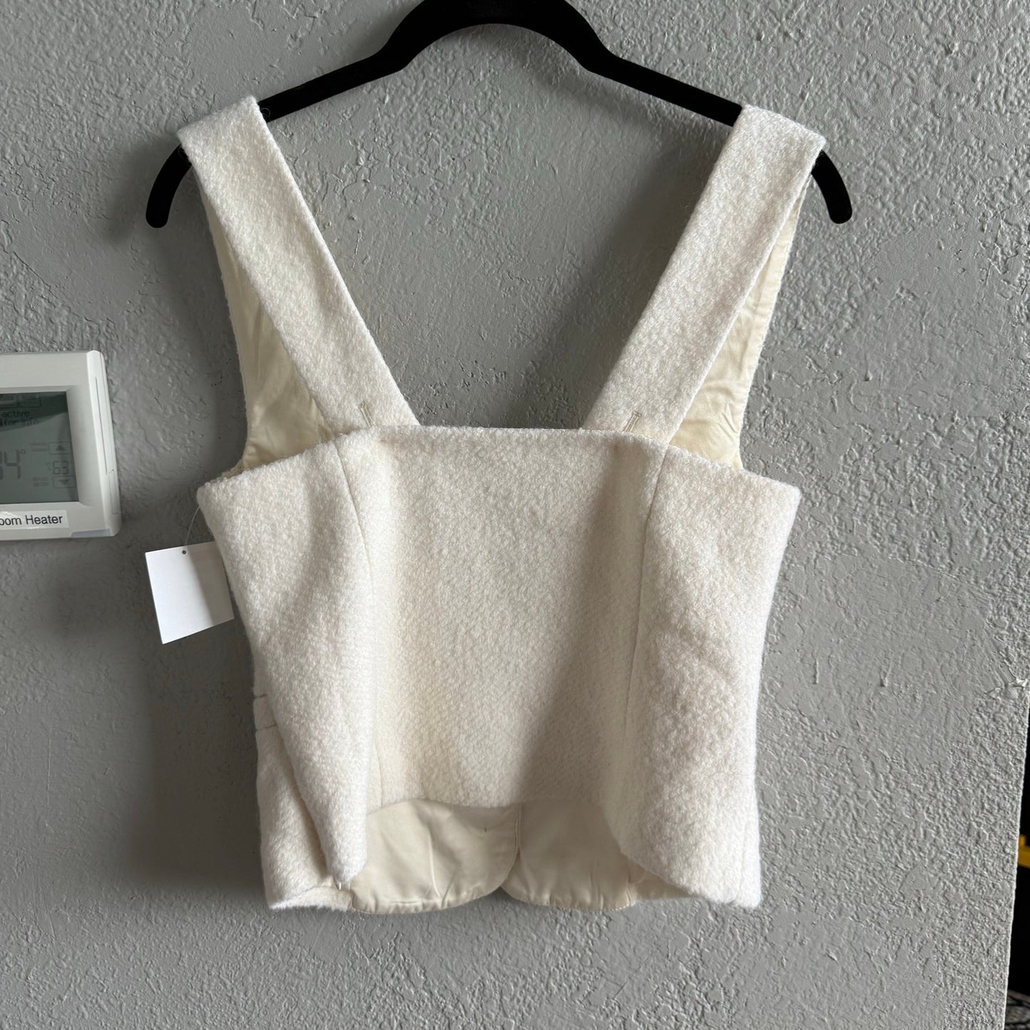 Reformation wool blend white top - small