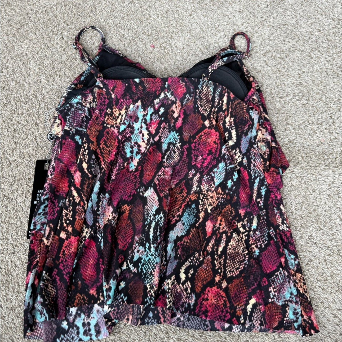 Magicsuit Colorful Snake Print Swim Top Size 14