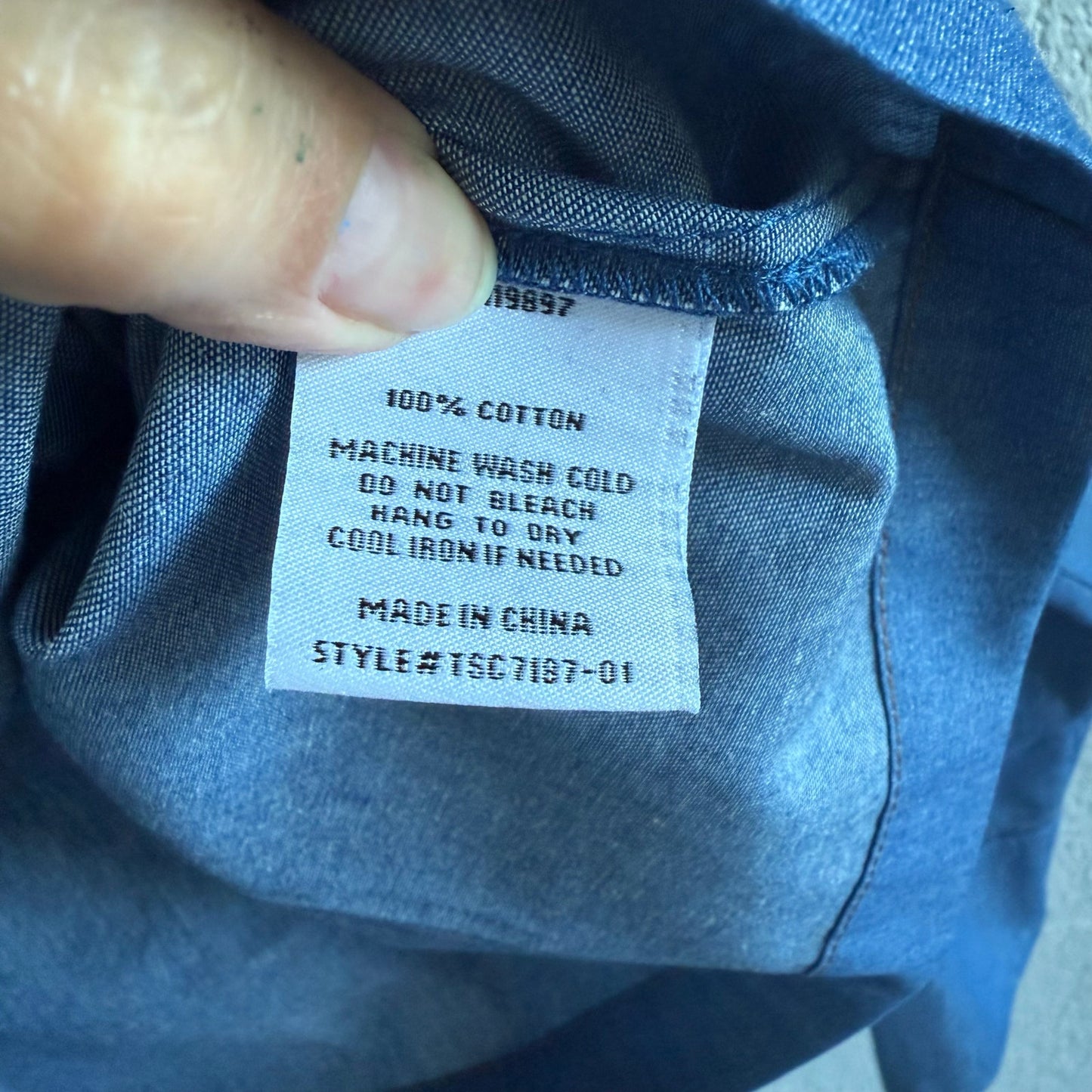 19 Cooper chambray top - small