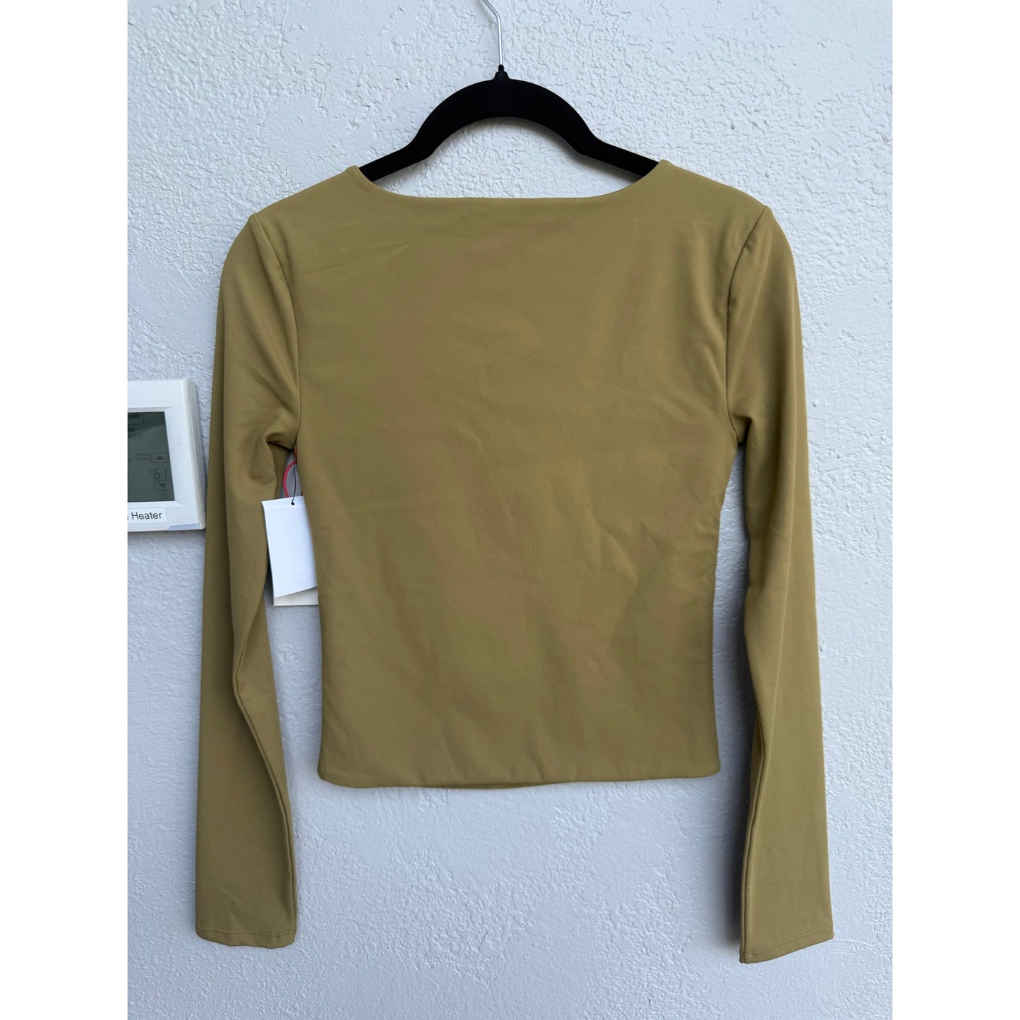 Open Edit Smooth Scoop Neck in Olive - XS