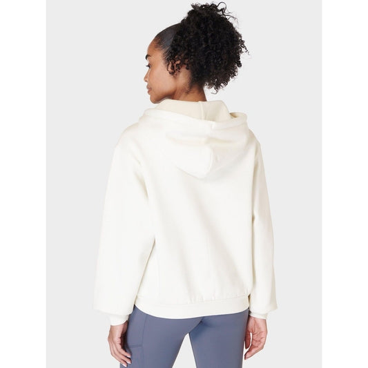 Sweaty Betty Zip Up Hoodie in White - Size Medium