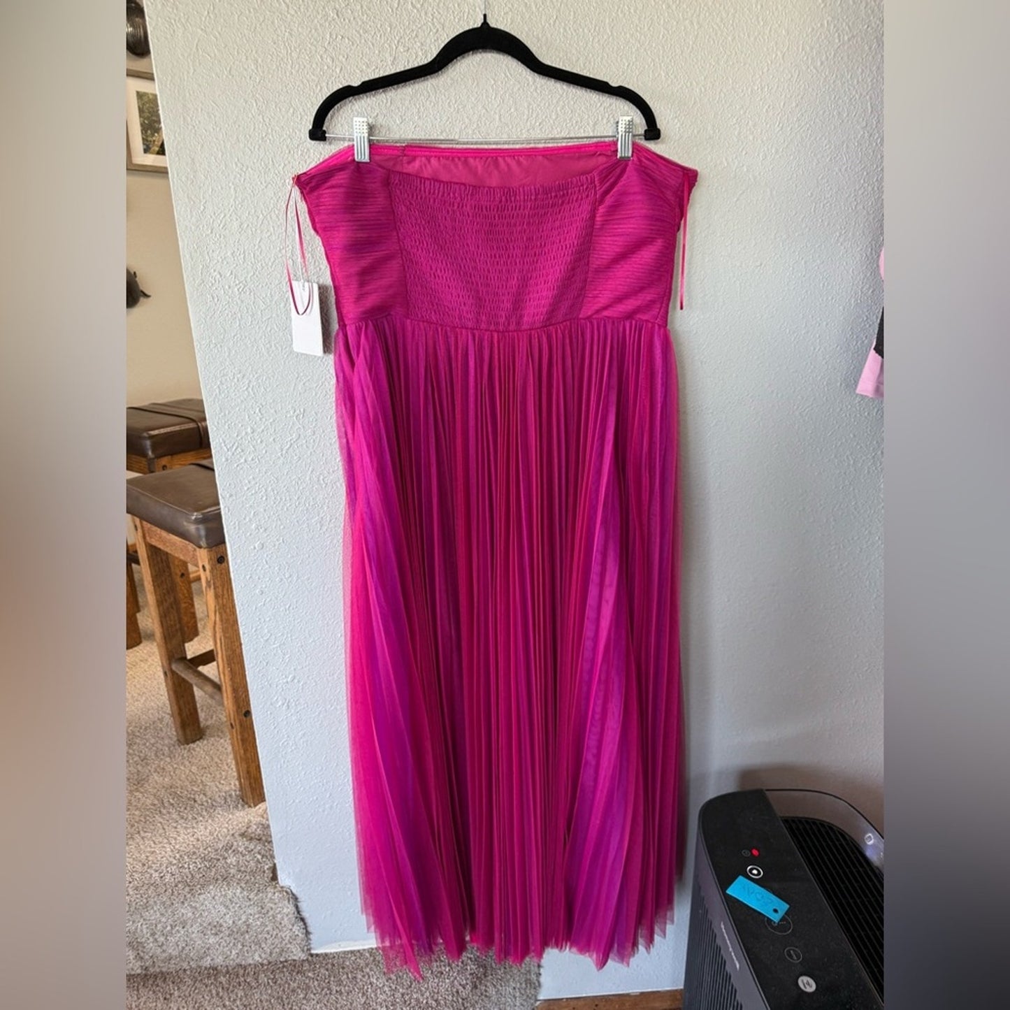 Vibrant Pink Strapless Dress - XXL