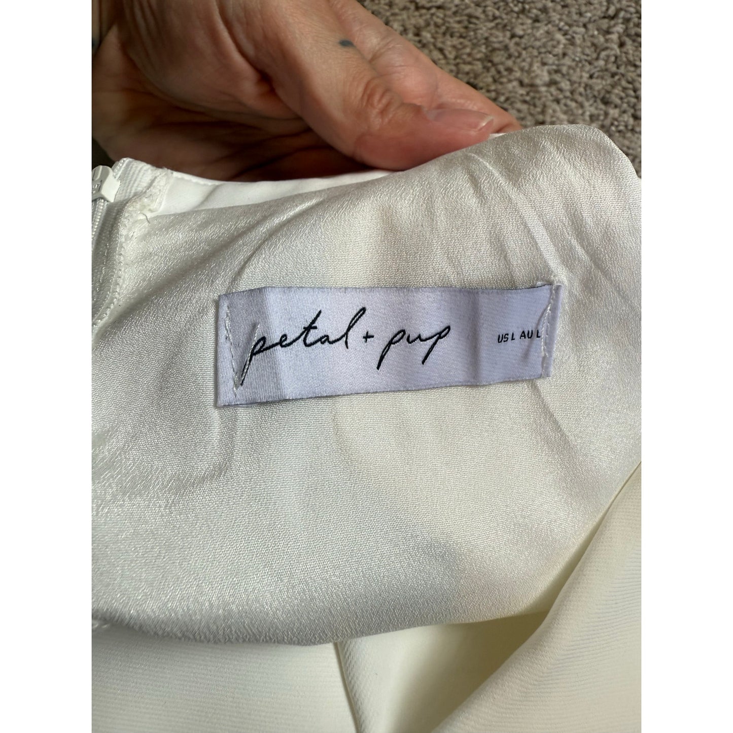 Petal & Pup Belted Jumpsuit in Cream - Size Large