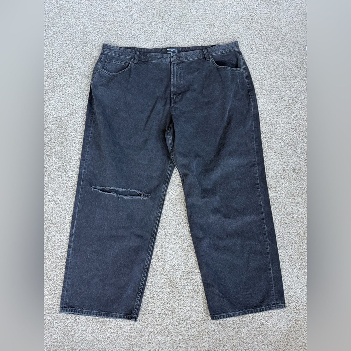 Stylish ASOS Black Distressed Jeans Size 20 (2XL) - 32" Inseam