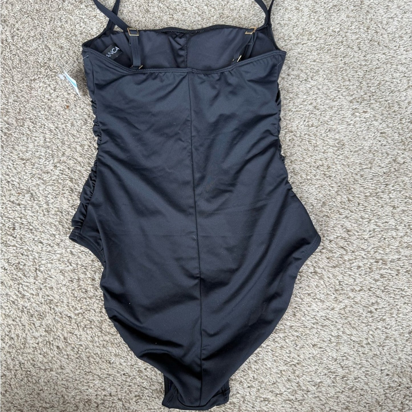 LA Blanca Black One-Piece Swimsuit Size 2