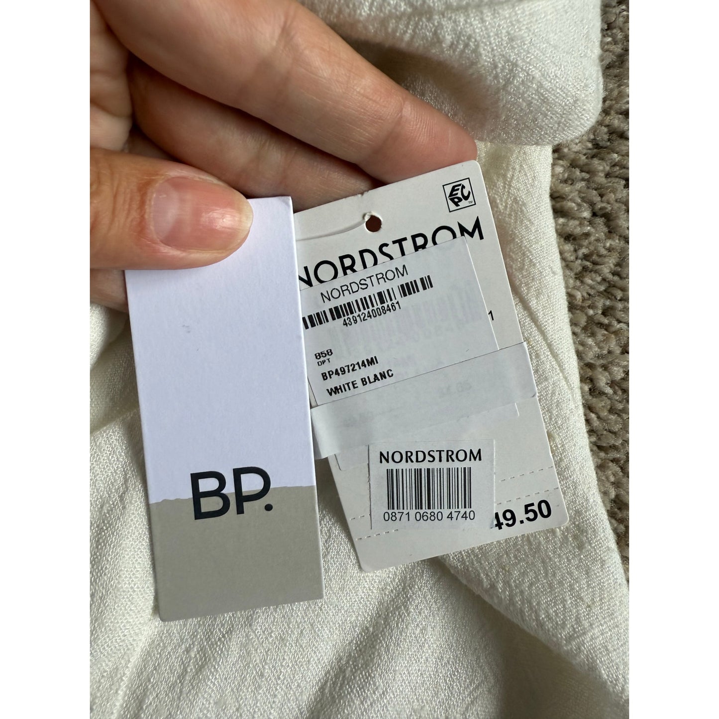 BP Strapless White Dress - Size Large