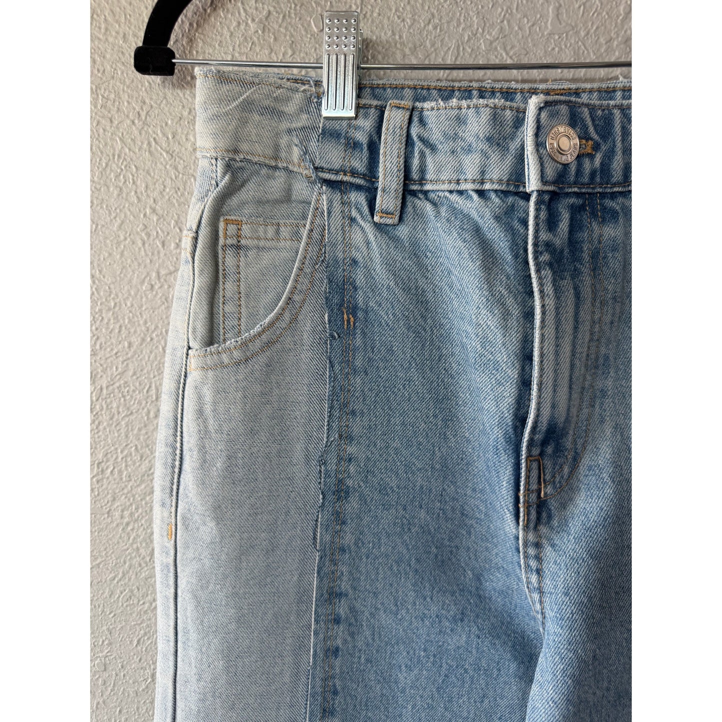 MNG mixed denim straight leg jeans size 1