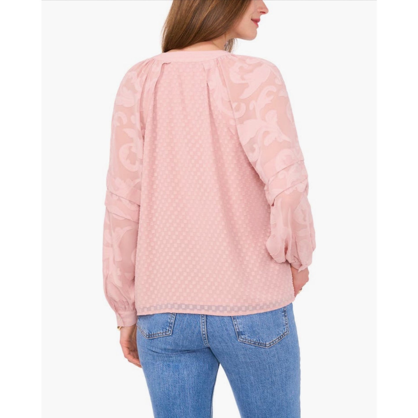 Raglan Sleeve V-Neck Top - Heavenly Pink - Vince Camuto - XL - MSRP $89