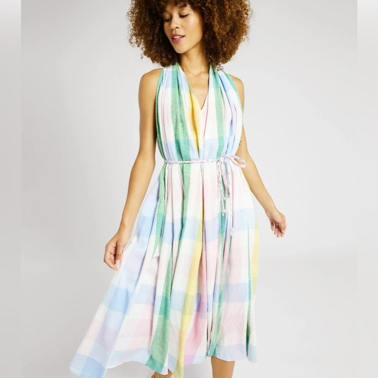 Mille Pastel Plaid Dress - Size Medium Pepper & Pop | Authentic Discount Women's Fashion Mille Pastel Plaid Dress - Size Medium Pepper & Pop | Authentic Discount Women's Fashion
