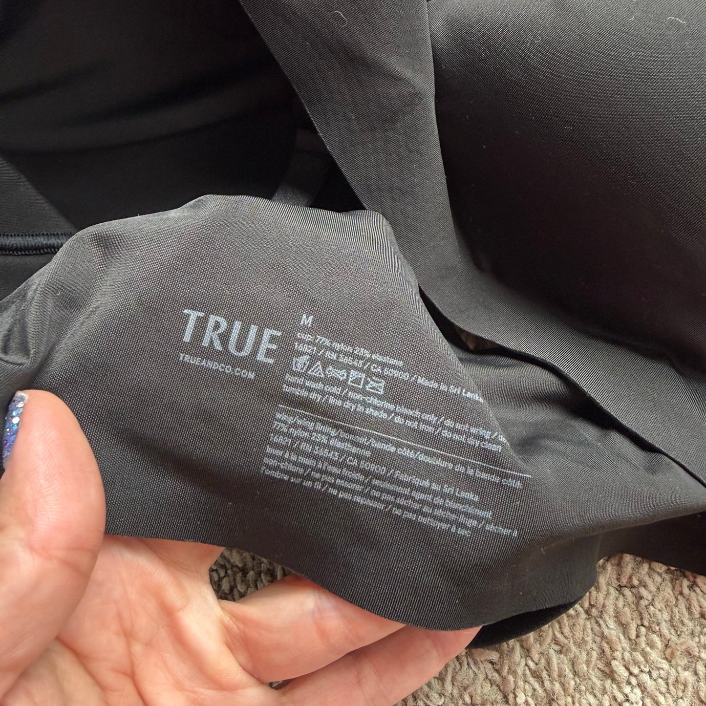 True & Co Convertible Black Bra - Size Medium