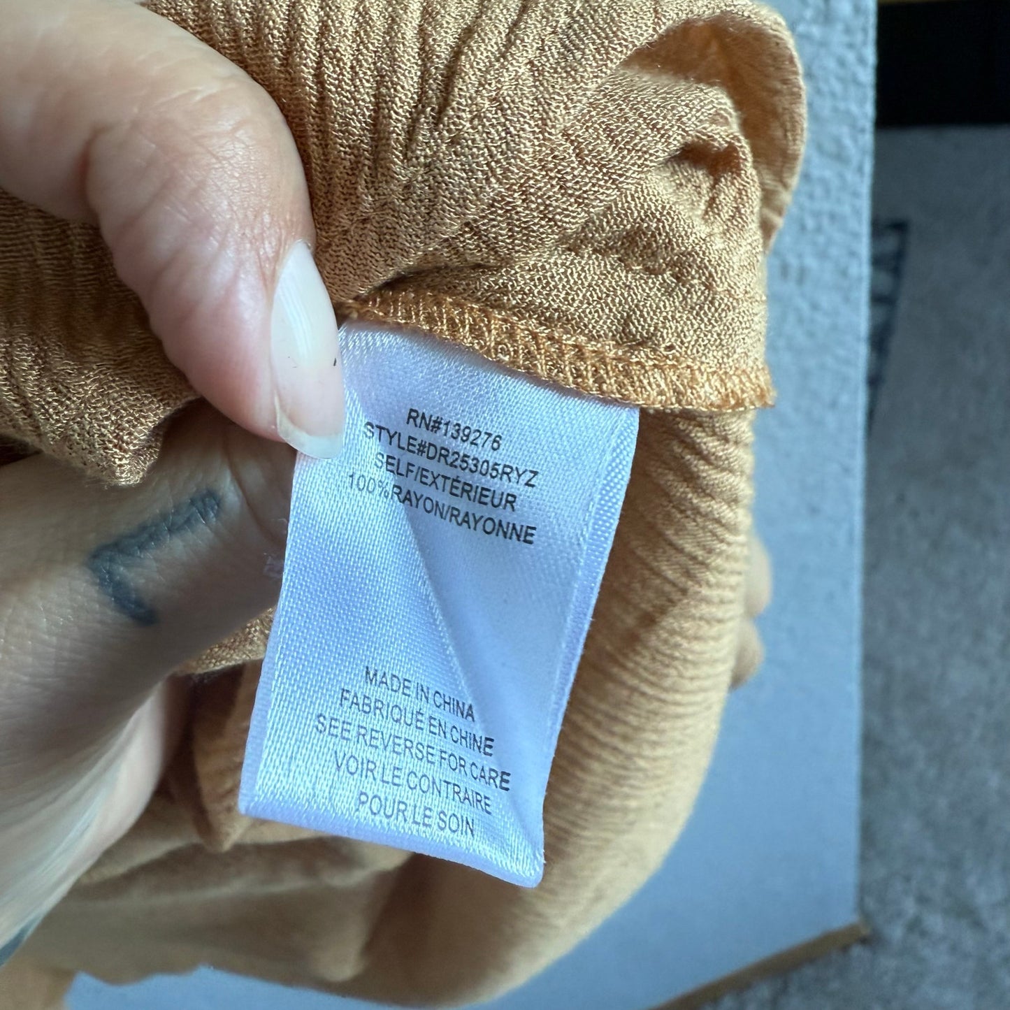 DR2 Long Sleeve Tan Button Down - Small