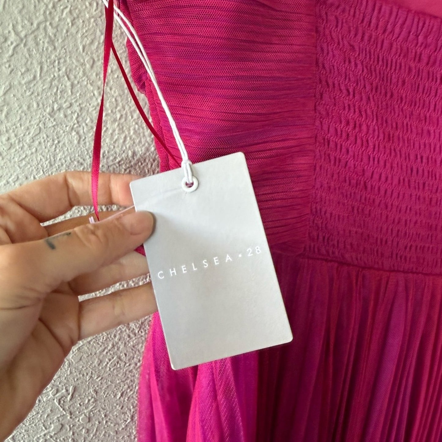 Vibrant Pink Strapless Dress - XXL