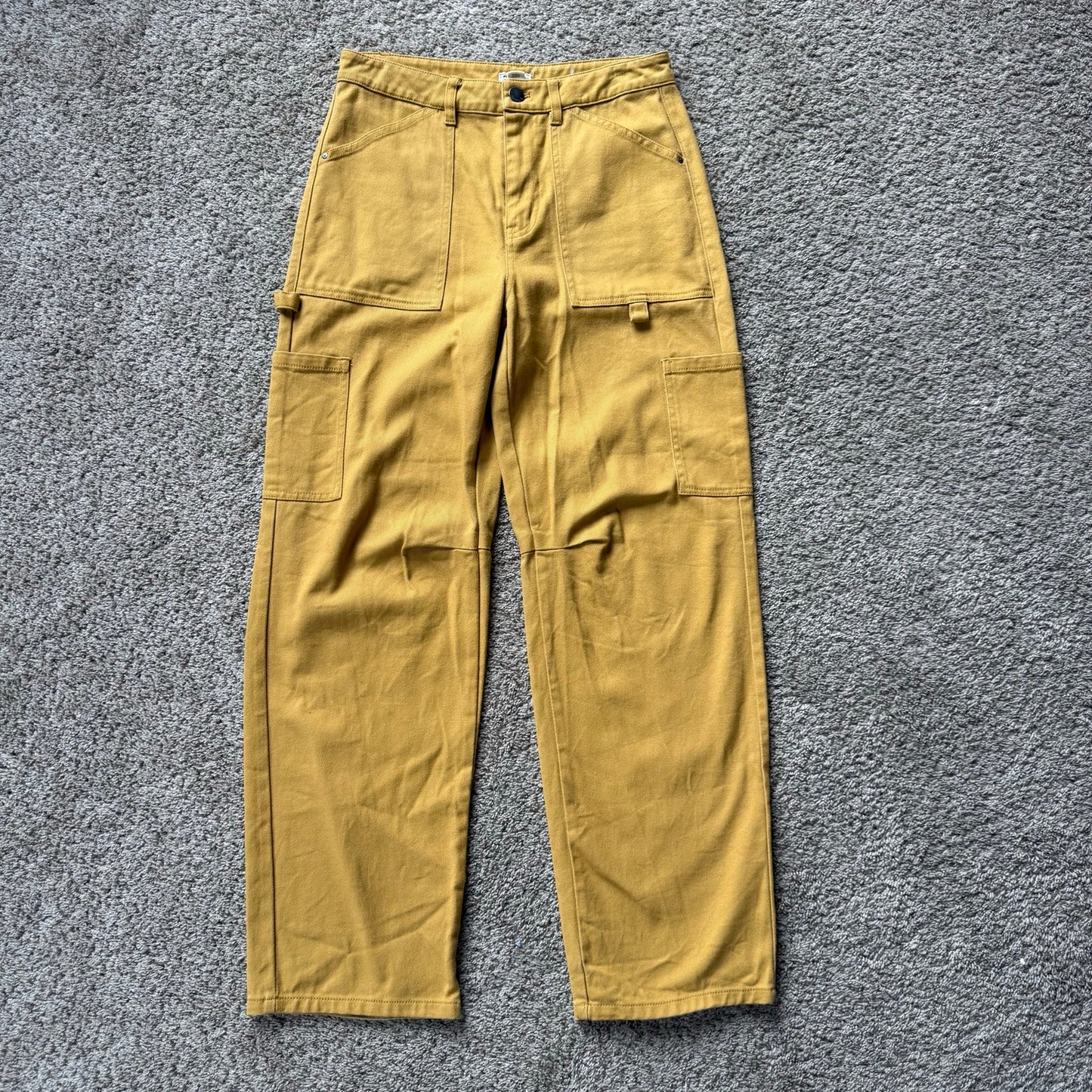 Billabong Cargo Trousers in Mustard Yellow - Size 26