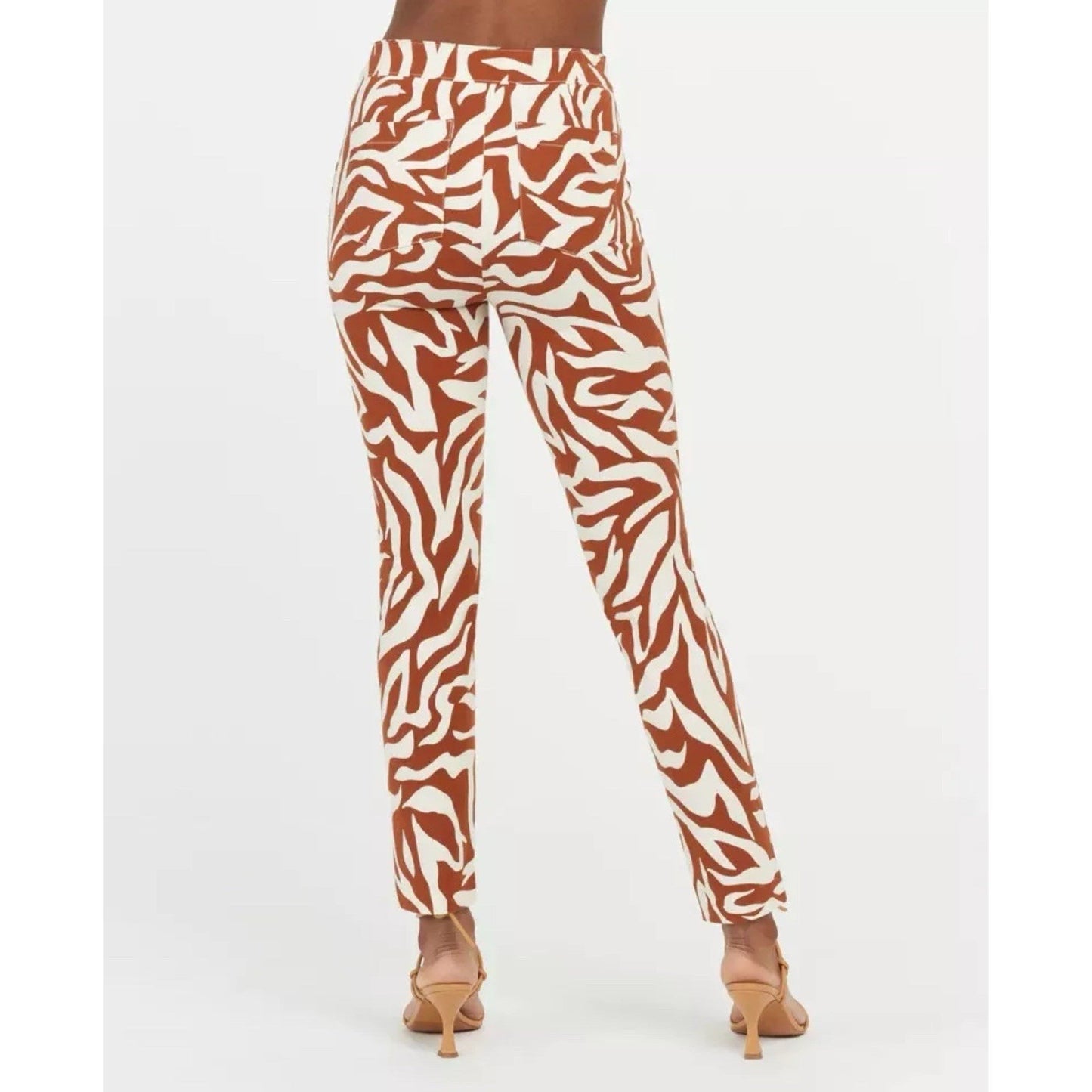 SPANX - ON THE GO - POLISHED ANKLE PANTS ZEBRA CLAY - MEDIUM - NWT MSRP $138