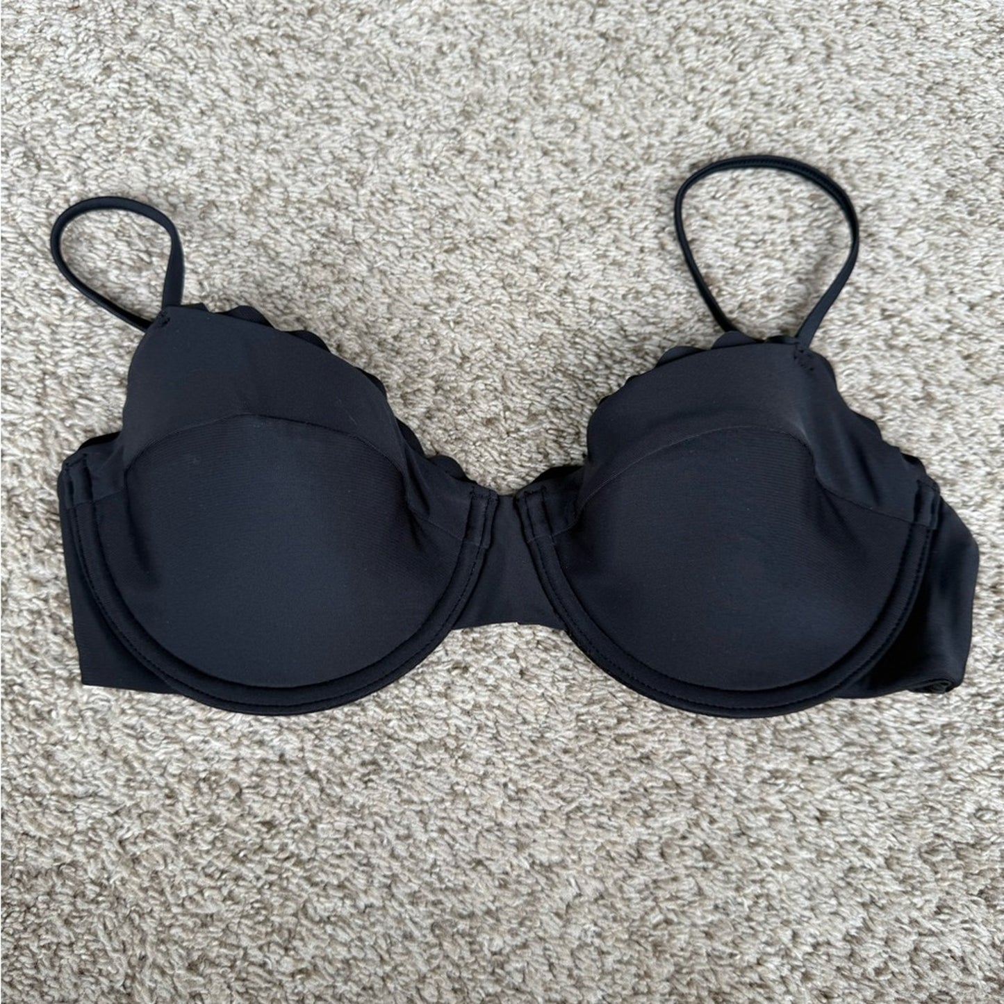 Elegant Black Underwire Swim Top by Ramy Brook - Size Medium