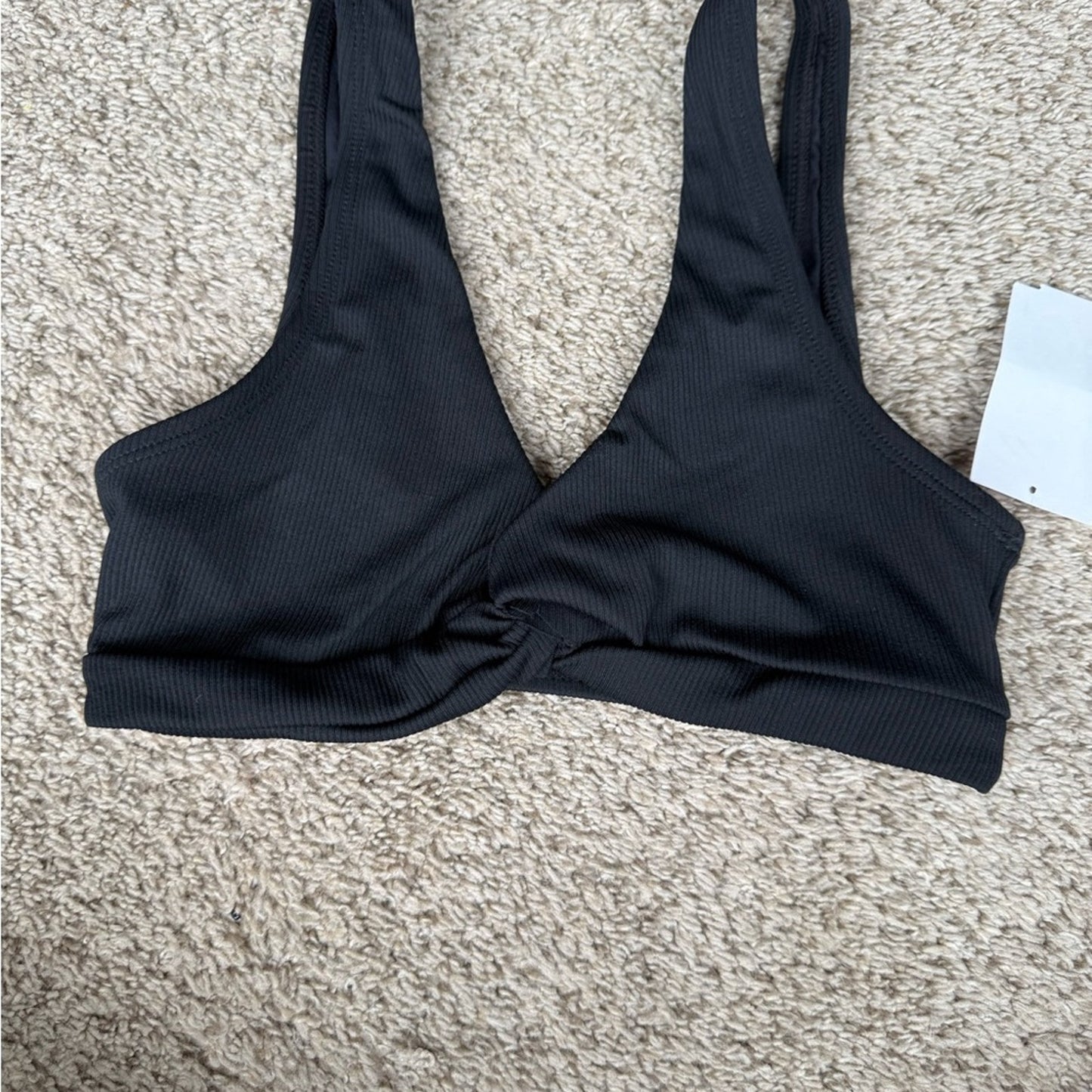 Top Shop Black Women's Swimsuit Top - Size 6