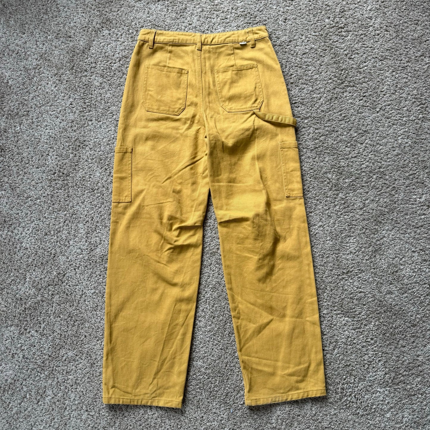 Billabong Cargo Trousers in Mustard Yellow - Size 26