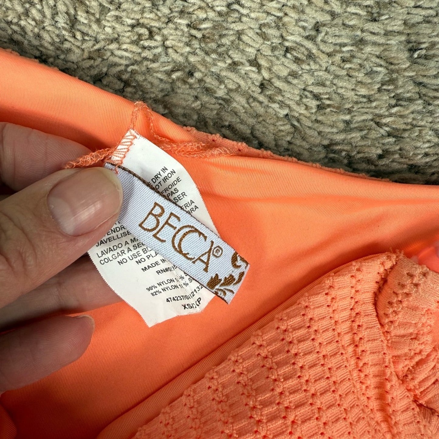 Vibrant Orange Bikini Bottoms by Becca - Size XS