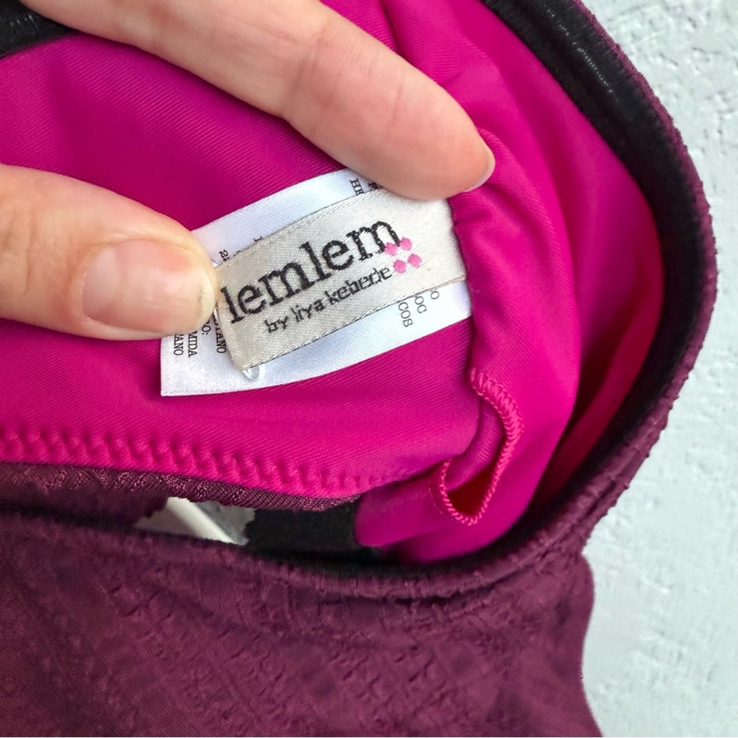 Lemlem One-Shoulder Purple Swimsuit - Size Medium - MSRP $250