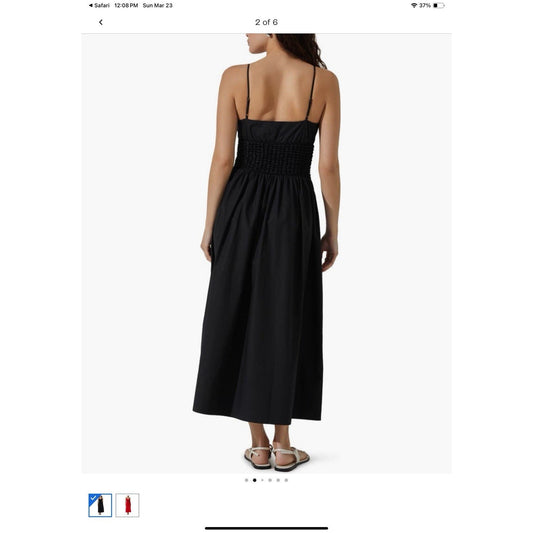 ASTR Popcorn Waist Midi Black Dress - XL - New With Tags- MSRP $99