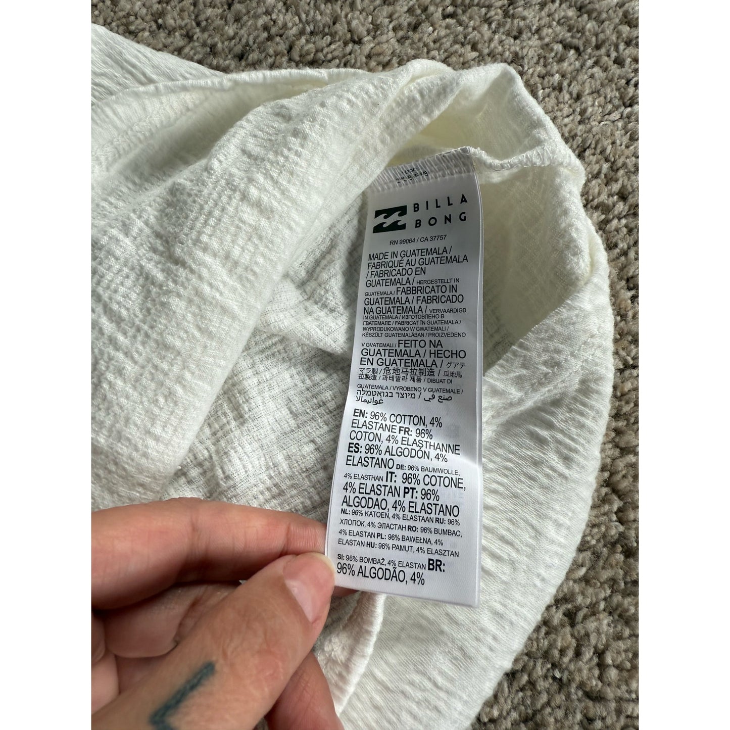 Billabong White Knit Dress - Size Small
