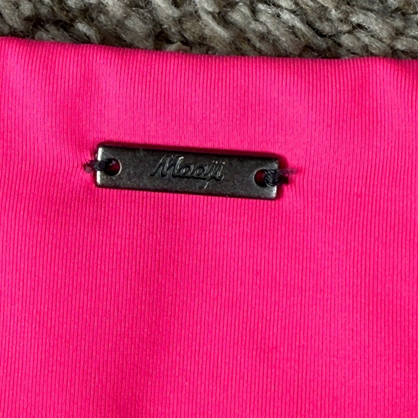 Vibrant Pink Maaji Swirl Bikini Bottom - Size Large
