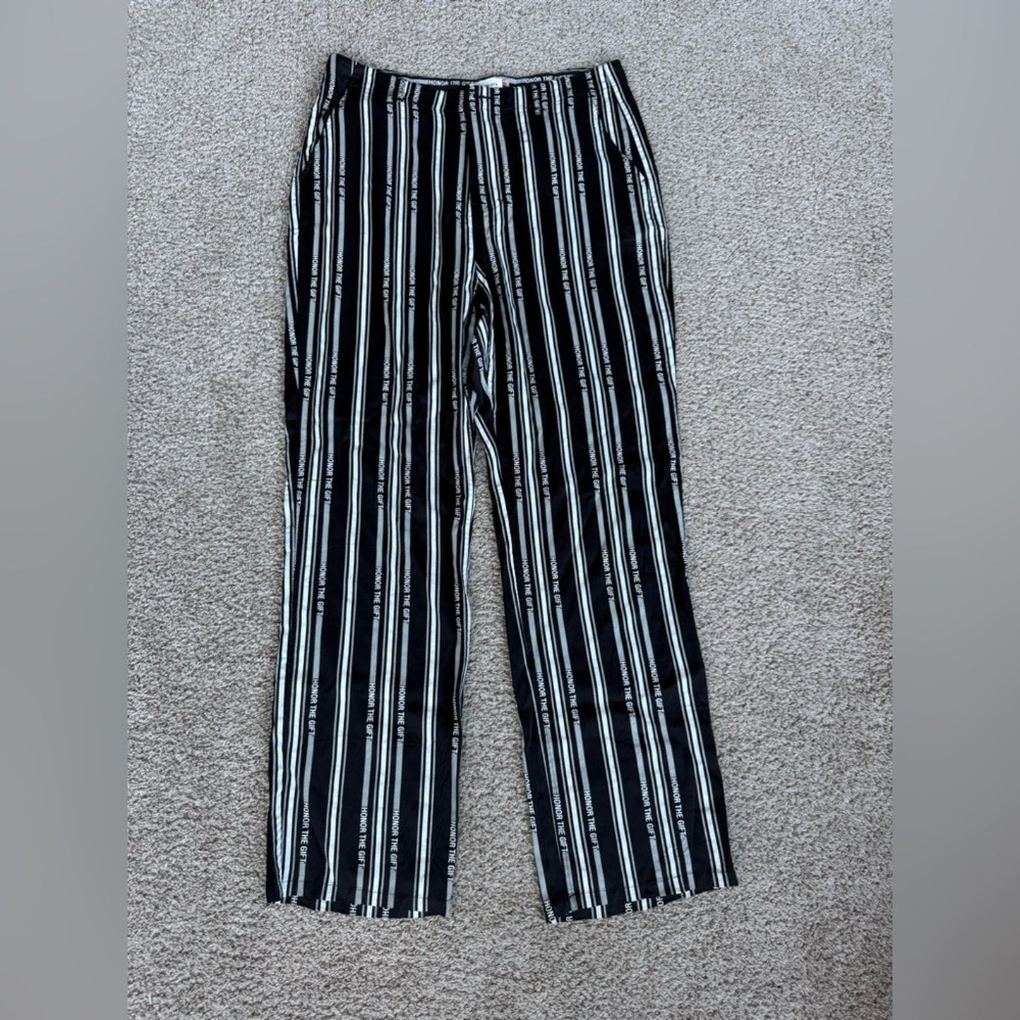 Honor the Gift - Black and White Striped Pants - Size 36 Waist
