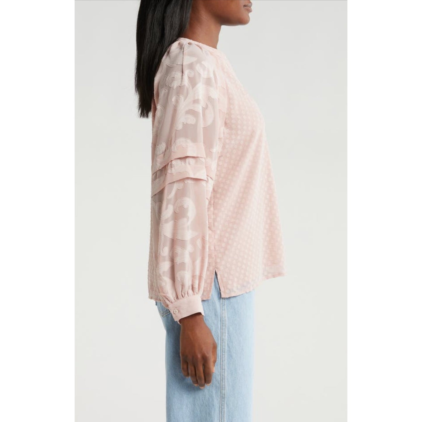 Raglan Sleeve V-Neck Top - Heavenly Pink - Vince Camuto - XL - MSRP $89