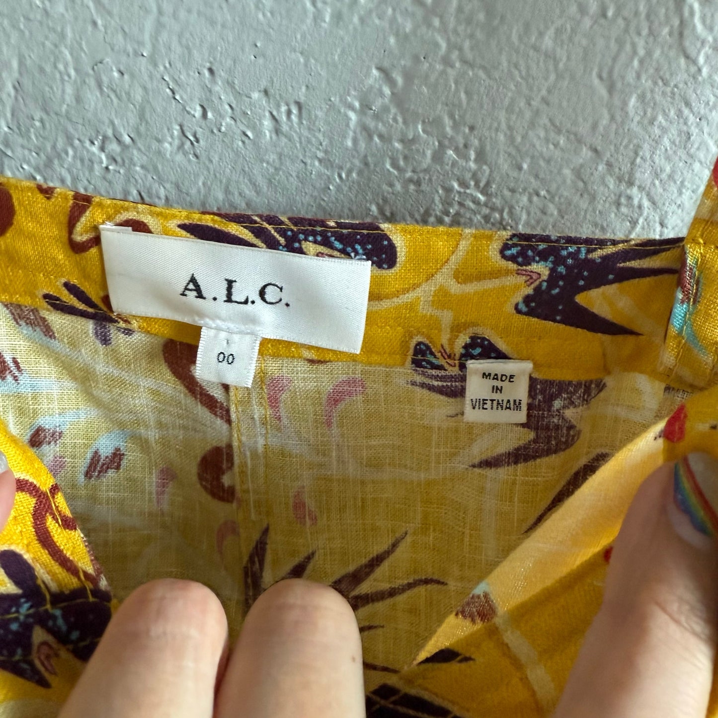 ALC Gilmore yellow linen romper - Size 00