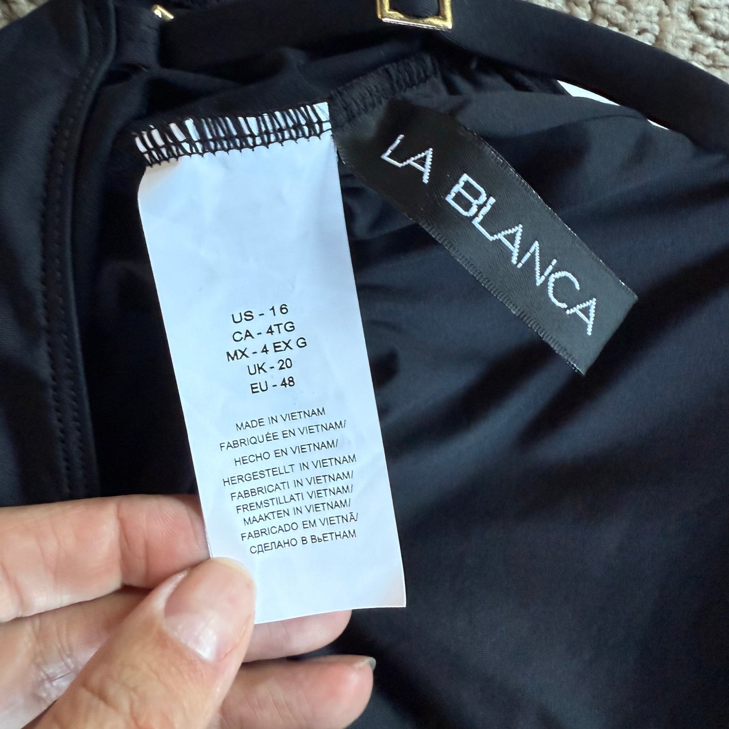 La Blanca Tank Swim Top - Size 16