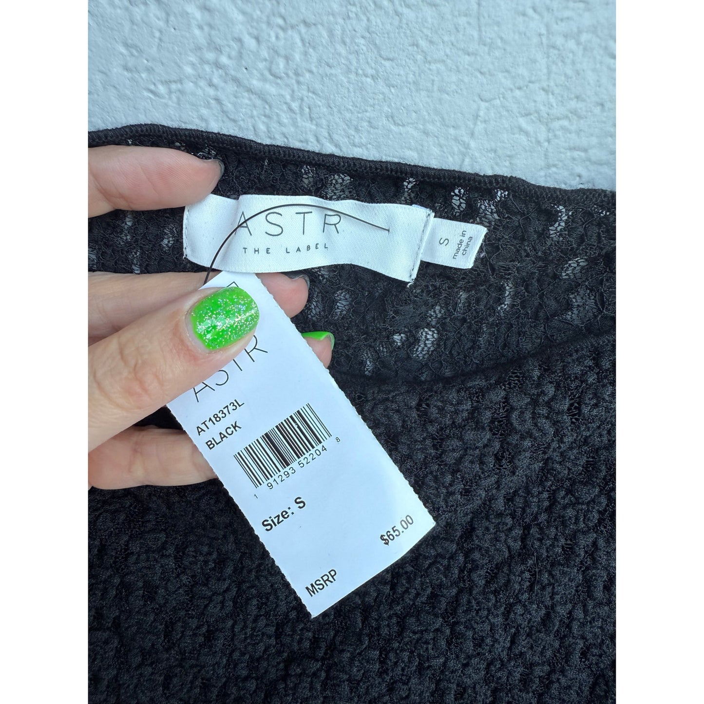ASTR Boat Neck Lace Top - Small