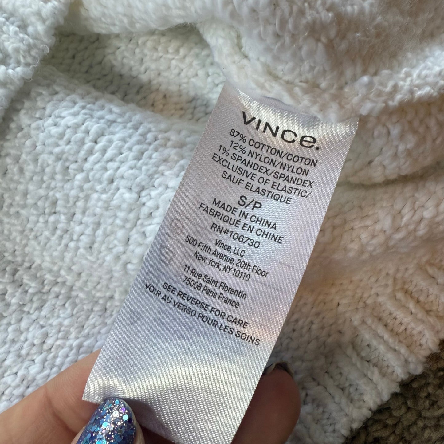 Vince Crew Sweater in White - Small
