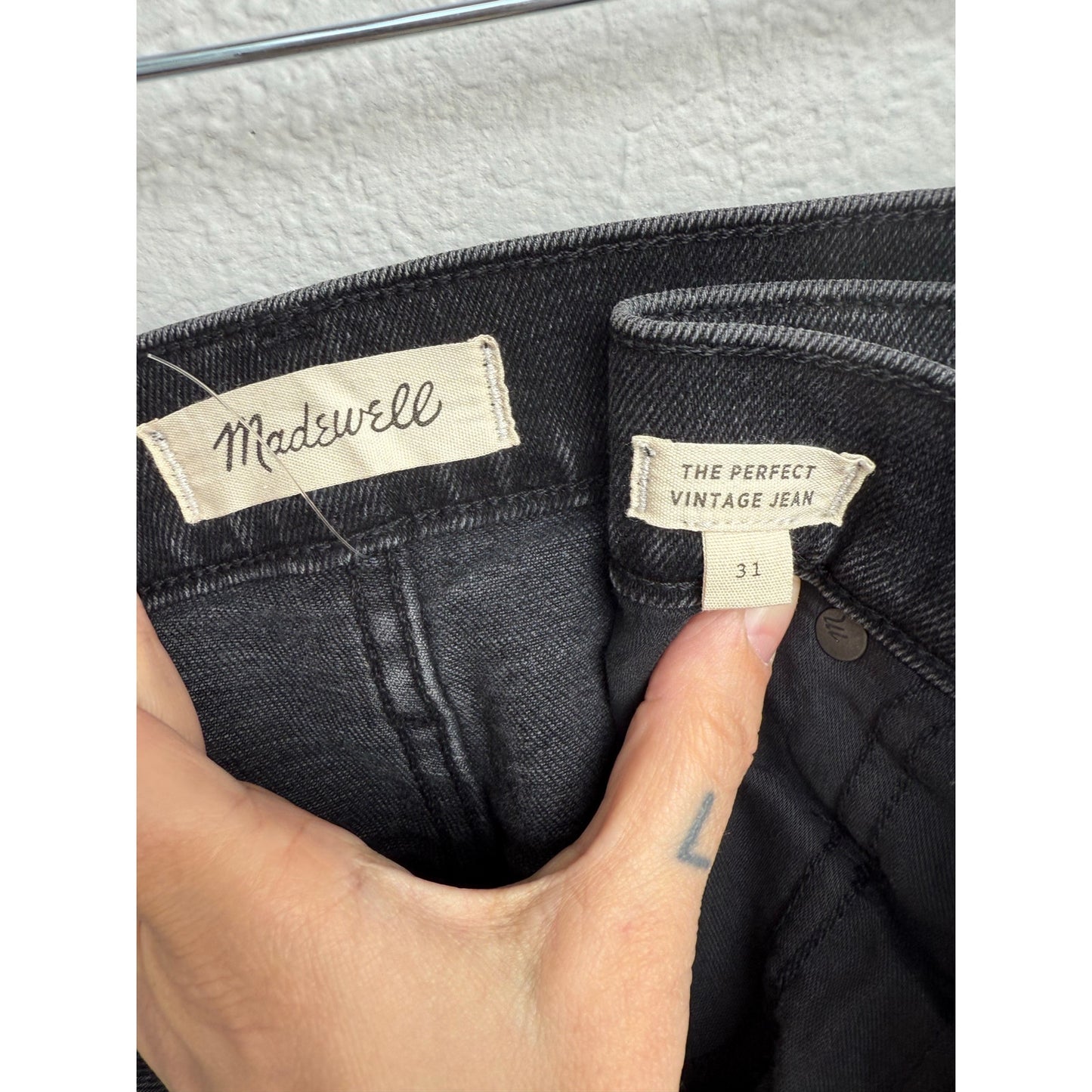 Madewell - The Perfect Vintage Jean - Size 31 - Gray - *Broken Zipper