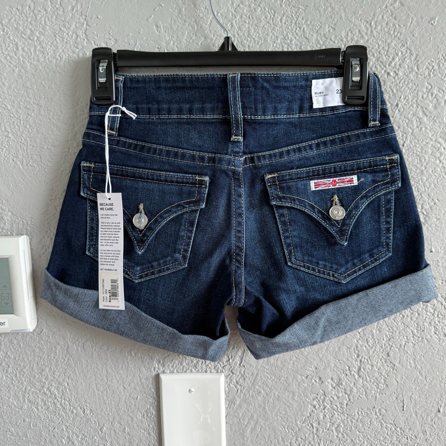 Hudson Rolled Cuff Short Denim Jean Shorts - 23" waist