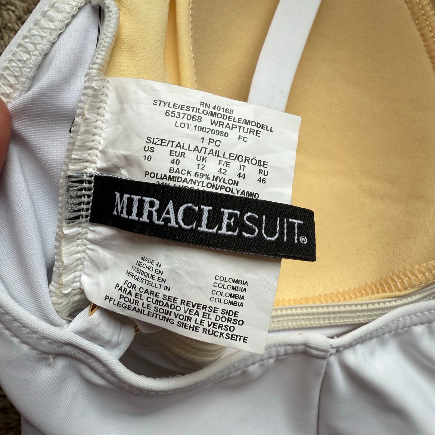 Miraclesuit Halter One Piece in White - Size 10