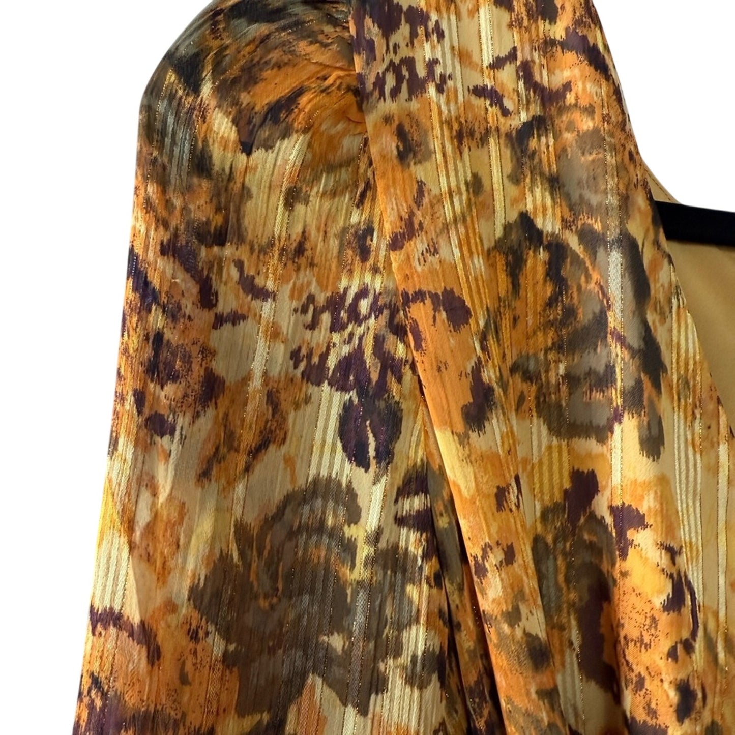 Vince Camuto Gold Floral Wrap Dress in Medium